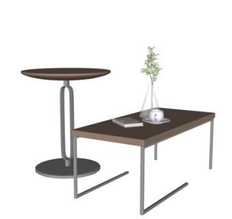 现代实木茶几su模型