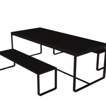 现代铁艺休闲桌椅su模型