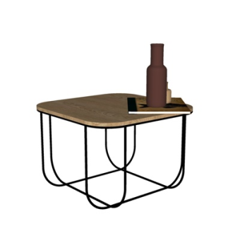 现代实木边几su模型