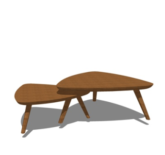 现代实木茶几su模型