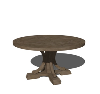 现代实木茶几su模型