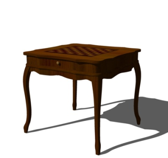 欧式实木端景台su模型