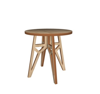 现代实木圆几su模型