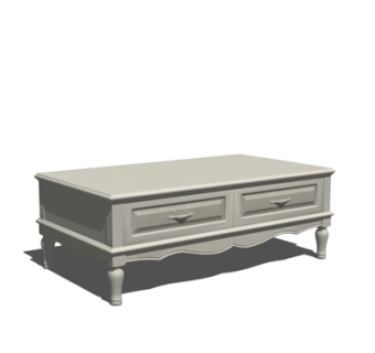 欧式实木茶几su模型