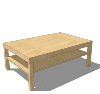 现代实木茶几su模型