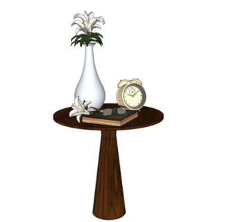 现代实木边几su模型