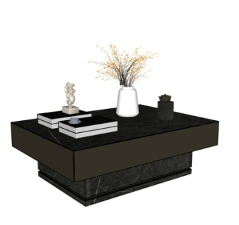 现代茶几摆件su模型