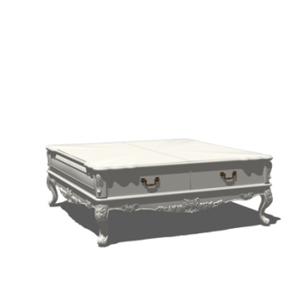 欧式实木茶几su模型