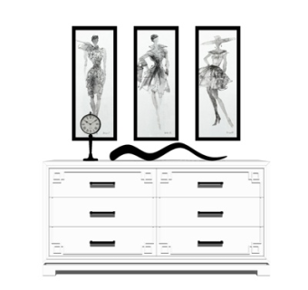 新中式边柜su模型