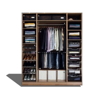 现代衣柜su模型