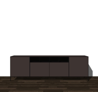 现代电视柜su模型