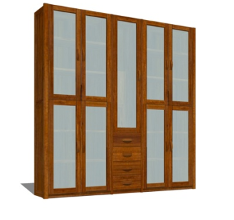 新中式书柜su模型