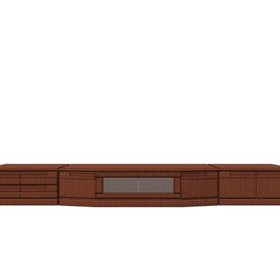 新中式电视柜su模型