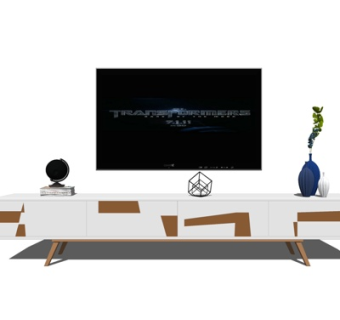 现代电视柜su模型