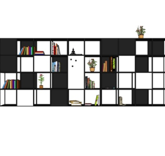 现代装饰柜su模型