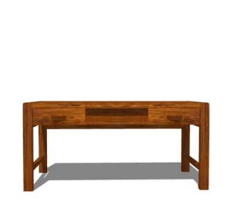 新中式书桌su模型