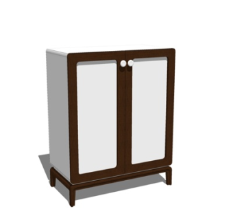 新中式边柜su模型