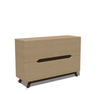 新中式边柜su模型