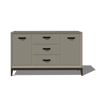 新中式边柜su模型