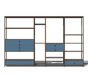 新中式装饰柜su模型