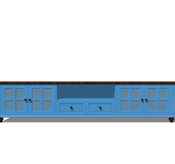 地中海电视柜su模型