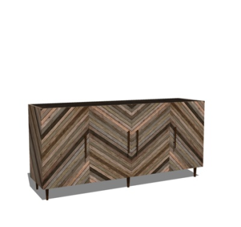 现代电视柜su模型