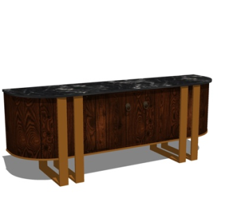 现代电视柜su模型