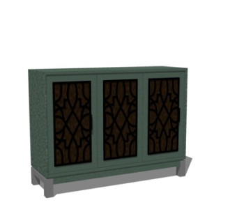 新中式边柜su模型