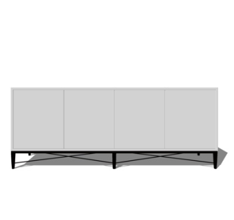 现代边柜su模型