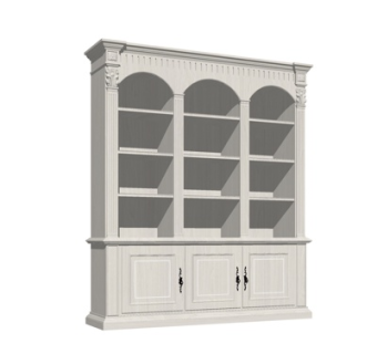 简欧书柜su模型