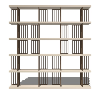 新中式装饰柜su模型