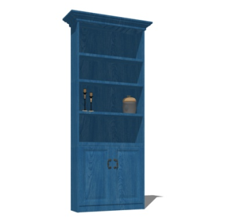 新中式装饰柜su模型