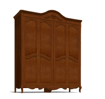 简欧衣柜su模型