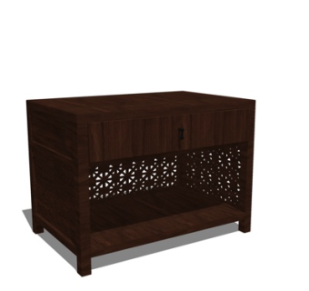 新中式角几su模型