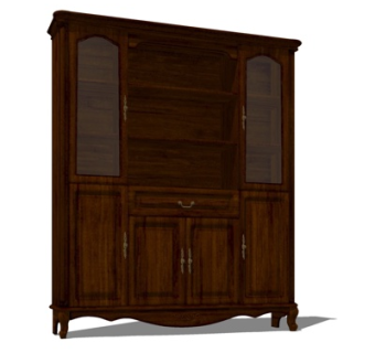 简欧酒柜su模型