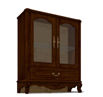 简欧边柜su模型