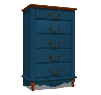 简欧斗柜su模型