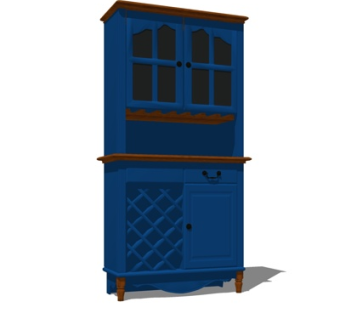 美式酒柜su模型