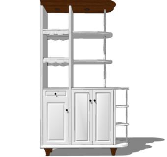 美式酒柜su模型