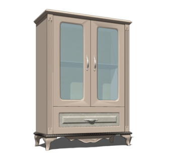 美式斗柜su模型