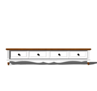 美式电视柜su模型