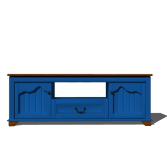 美式电视柜su模型