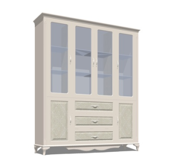 简欧酒柜su模型