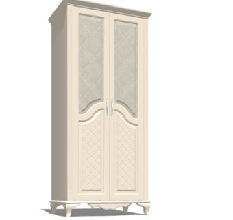 简欧衣柜su模型