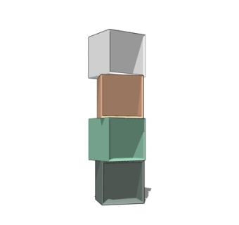 现代装饰柜su模型