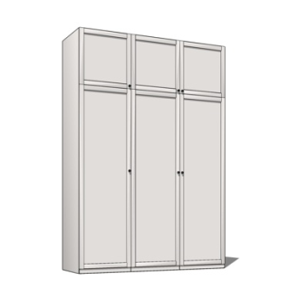 现代衣柜su模型