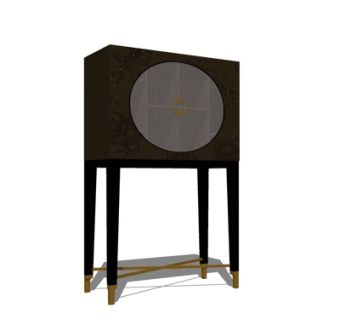 新中式斗柜su模型