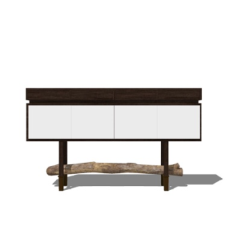 新中式边柜su模型