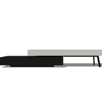 现代电视柜su模型