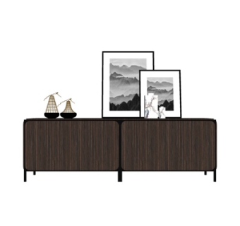 现代边柜su模型